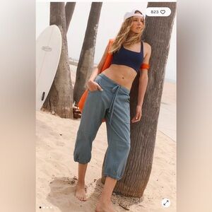 Free People For Real Crop Pants. NWT. Summer storm